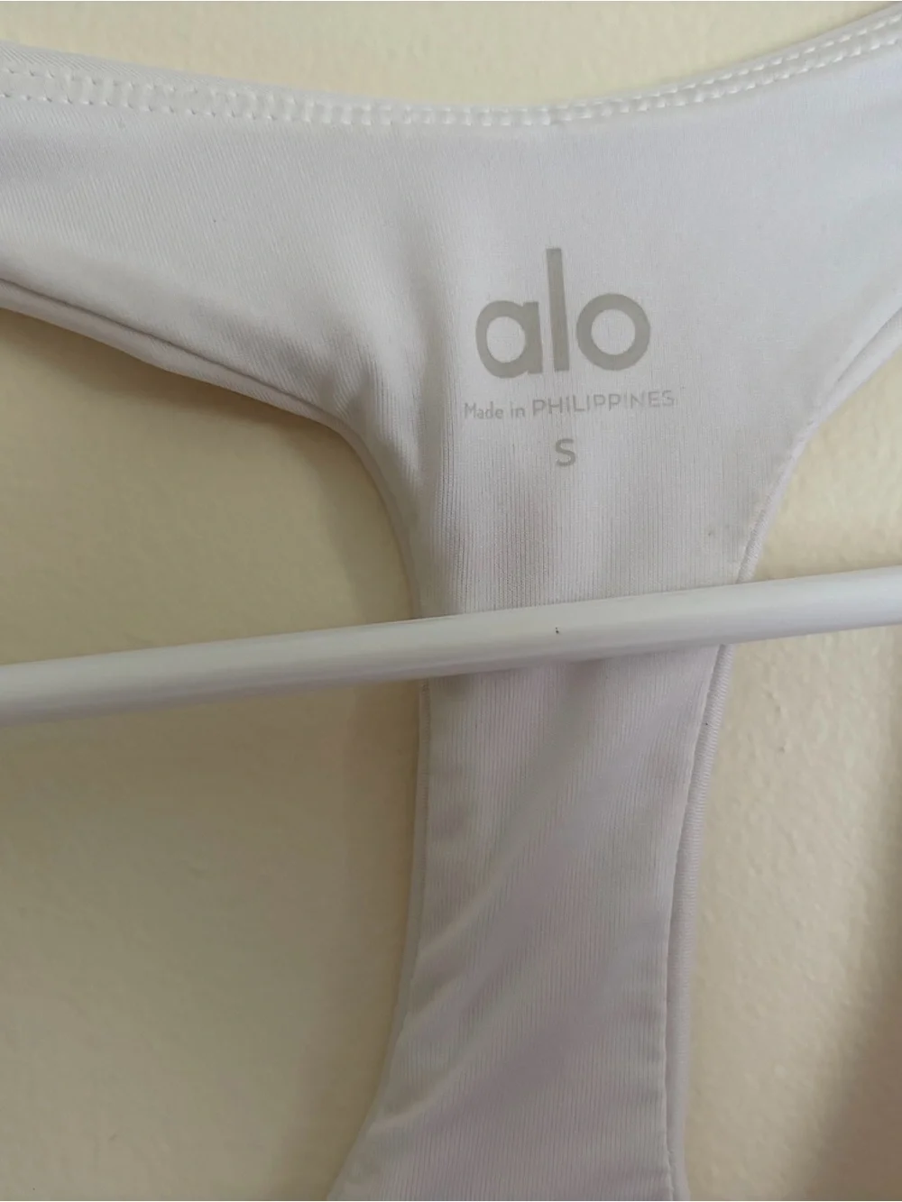 ALO Yoga White Racerback Sports Bra padded